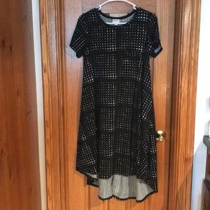 LuLaRoe- Carly checked black and white print